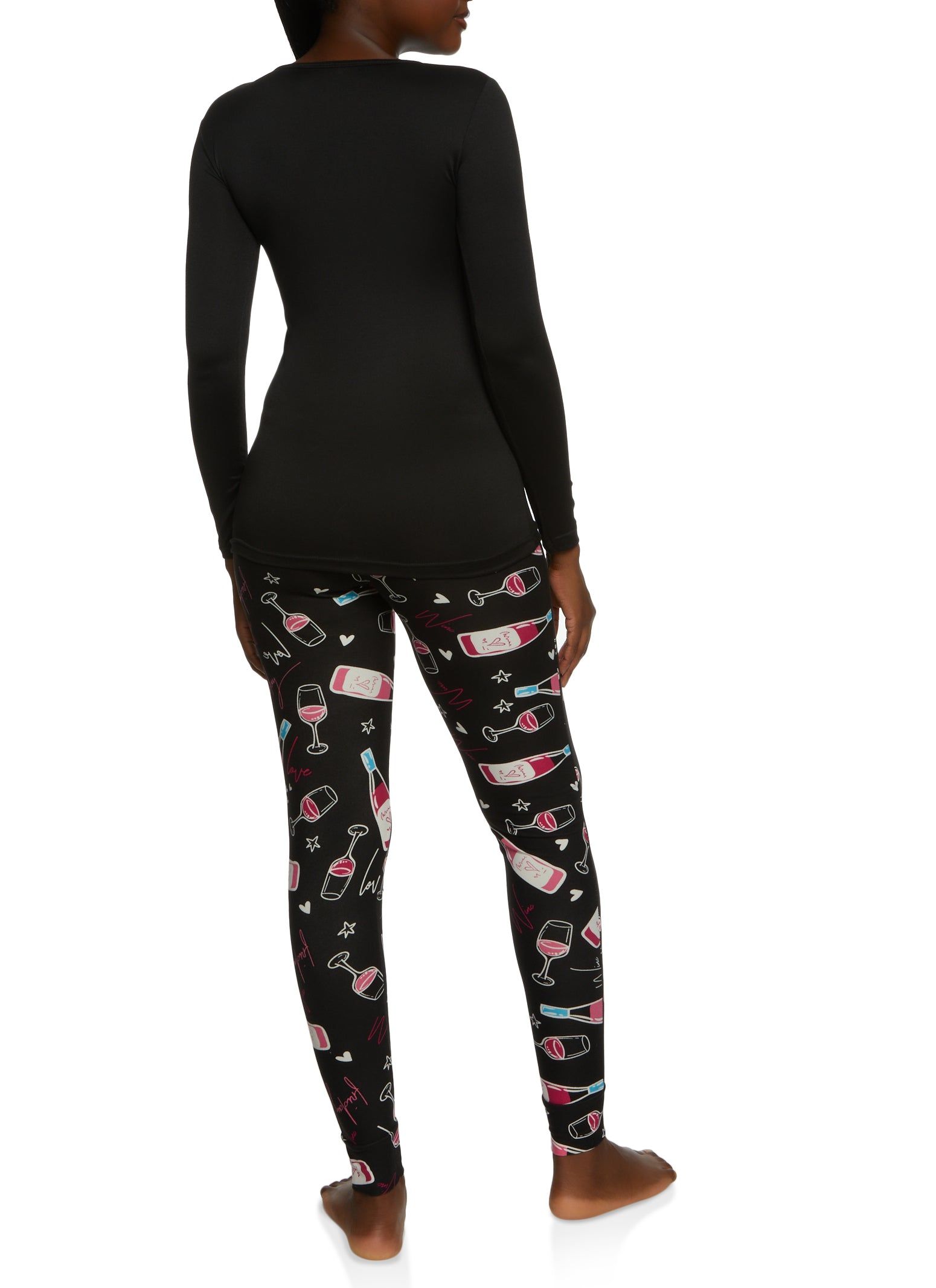 Wanna Have Wine Pajama Top and Pants sold by Rainbow product image thumbnail 2