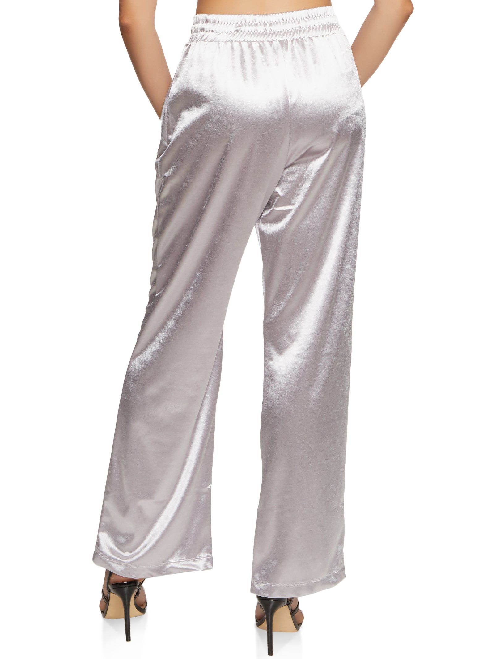 Satin Solid Wide Leg Pants sold by Rainbow product image thumbnail 2