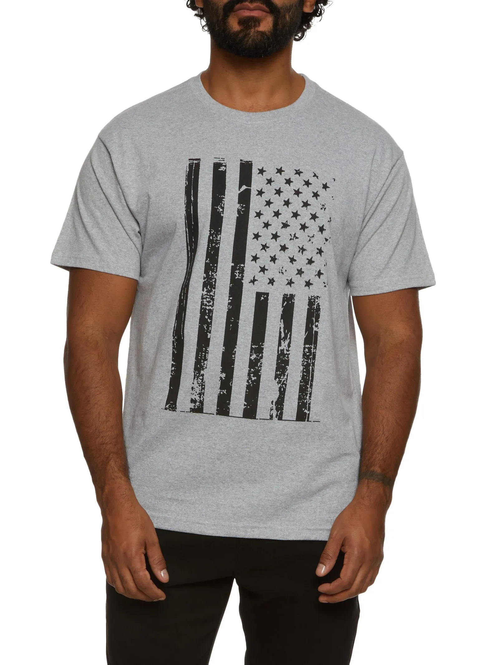 Mens American Flag Graphic T Shirt sold by Rainbow
