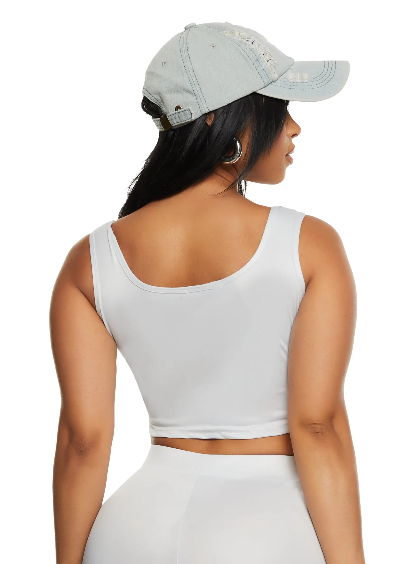 Leather Look Cropped Tank Top sold by Rainbow product image thumbnail 3