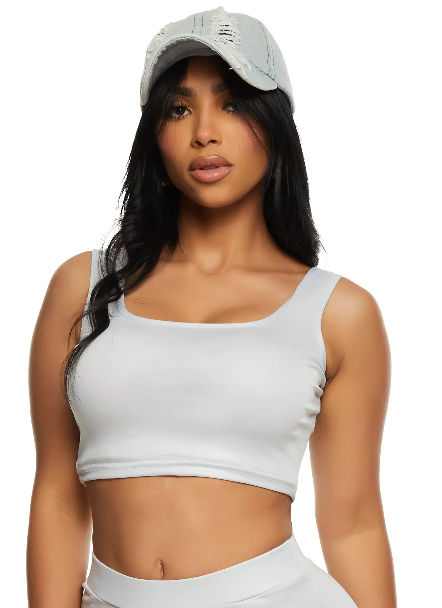 Leather Look Cropped Tank Top sold by Rainbow product image thumbnail 2