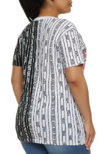 Plus Size Savage Queen Color Block Graphic Tee sold by Rainbow