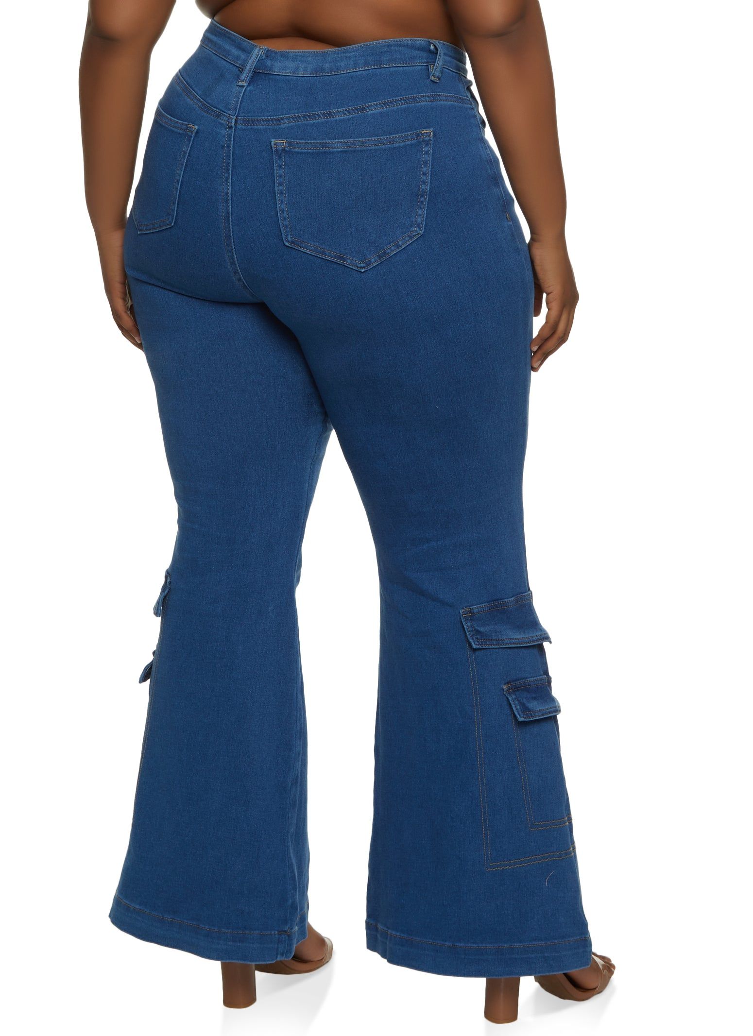 Plus Size Wide Leg Cargo Jeans sold by Rainbow product image thumbnail 3