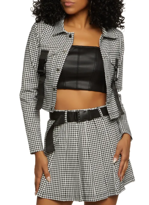 Release Buckle Strap Patterned Shacket sold by Rainbow