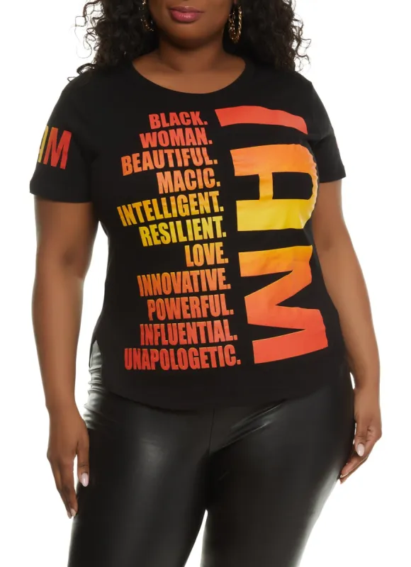 Plus Size I Am Graphic T Shirt sold by Rainbow