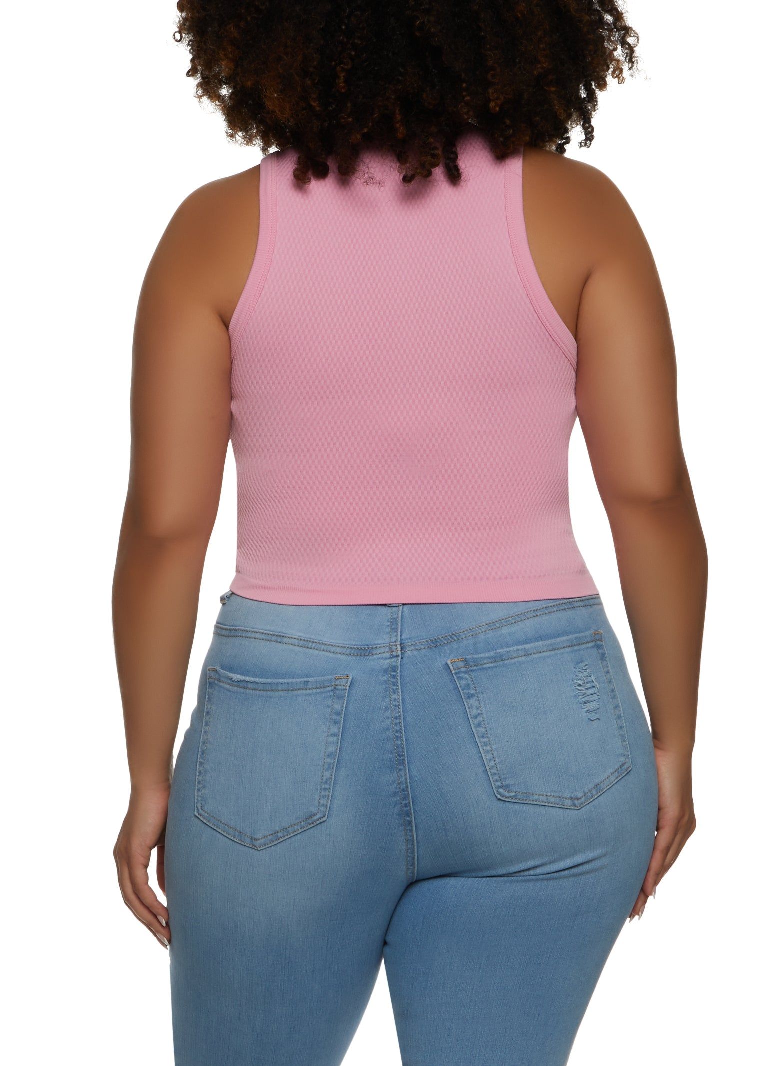 Plus Size Textured Knit Racerback Tank Top sold by Rainbow product image thumbnail 2