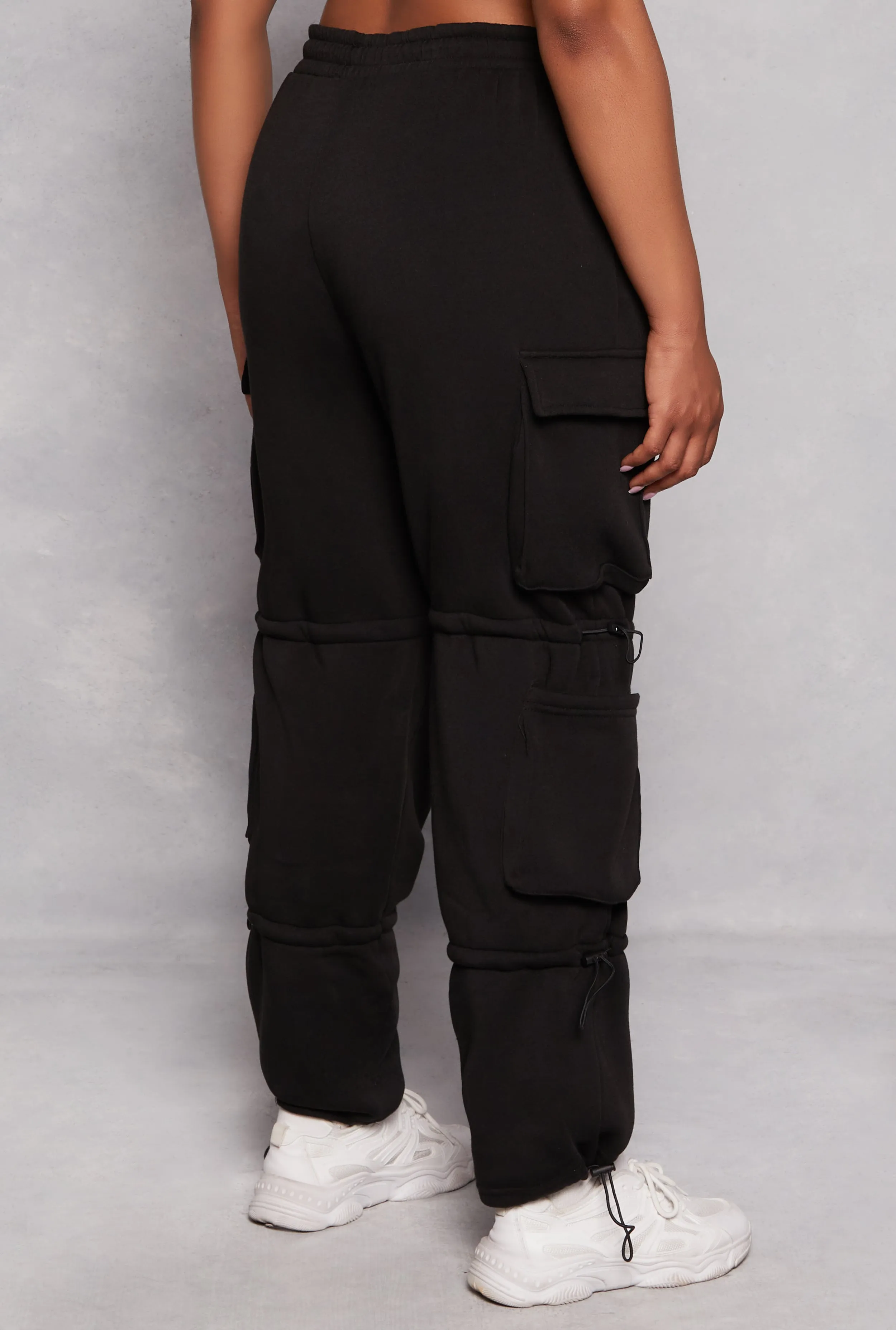 Plus Size Fleece Toggle Drawstring Cargo Joggers sold by Rainbow product image thumbnail 3