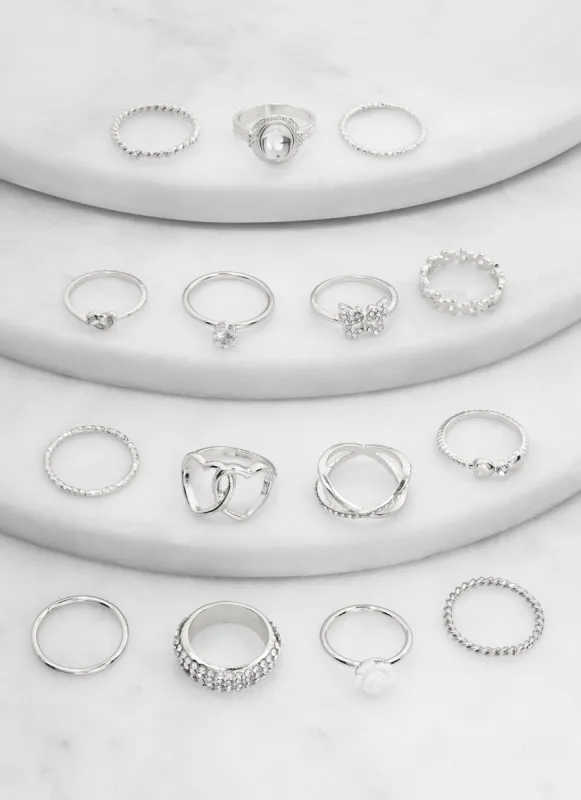 Cubic Zirconia Rings Set of 15 sold by Rainbow