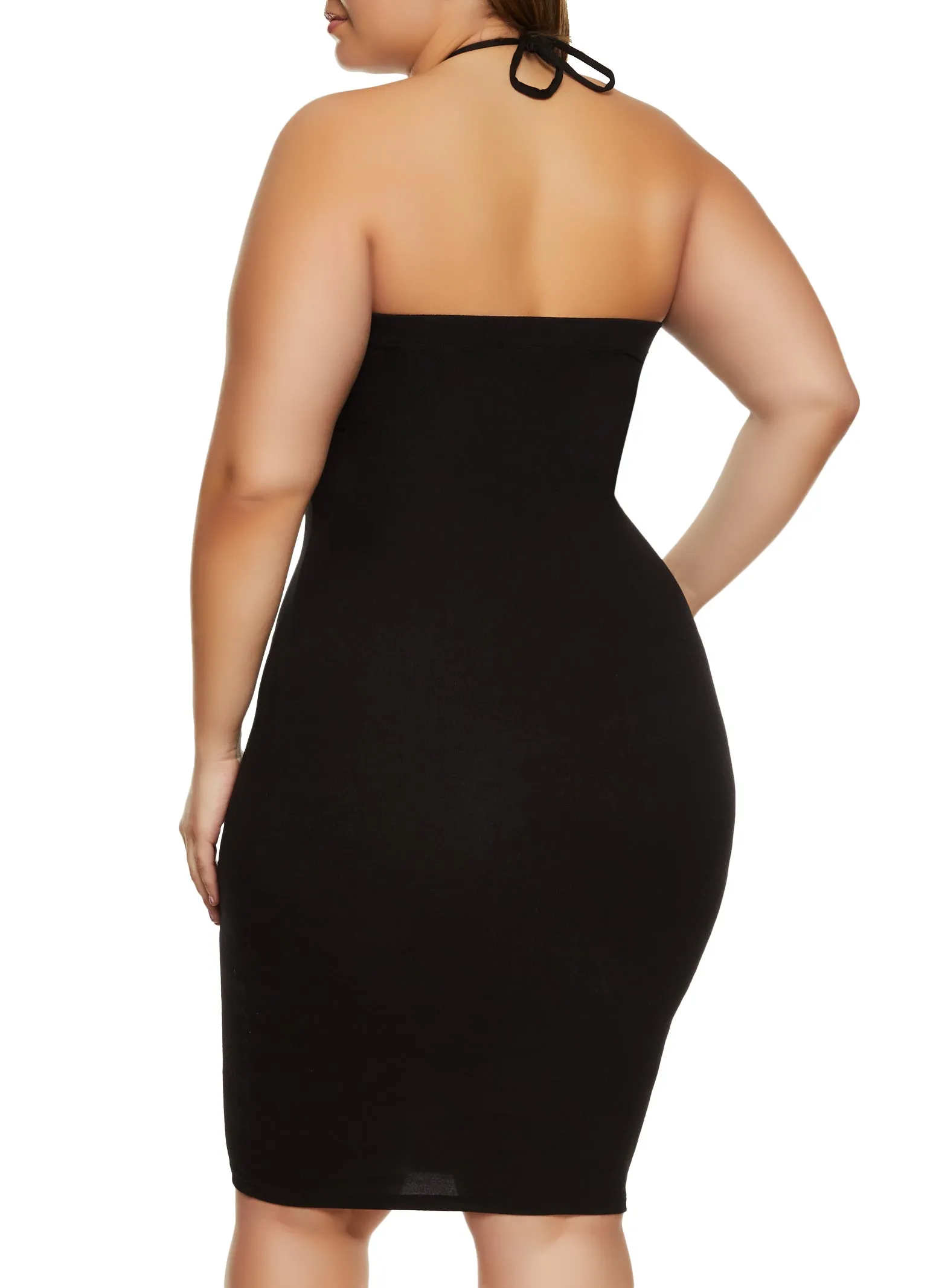Plus Size Almost Famous Cut Out Halter Dress sold by Rainbow product image thumbnail 3