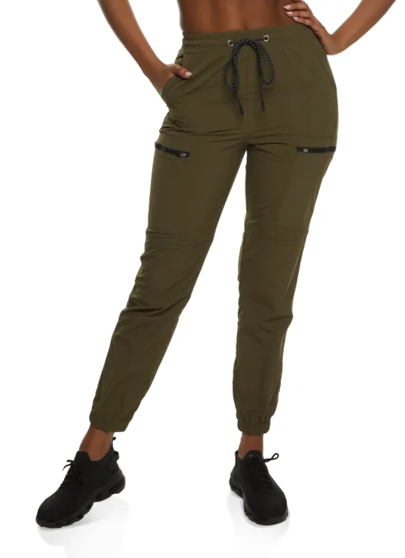 Nylon Drawstring Joggers sold by Rainbow