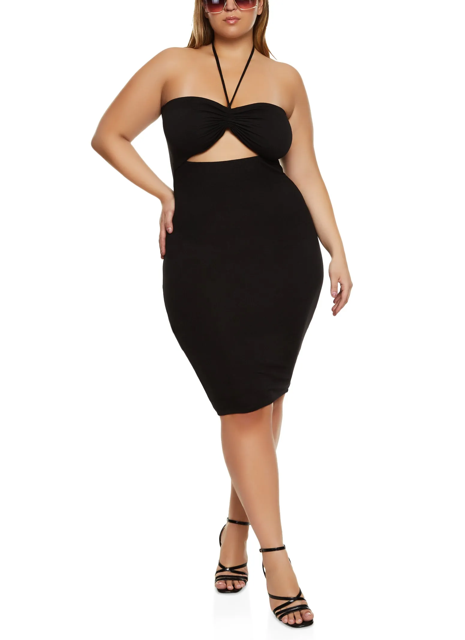 Plus Size Almost Famous Cut Out Halter Dress sold by Rainbow product image thumbnail 2