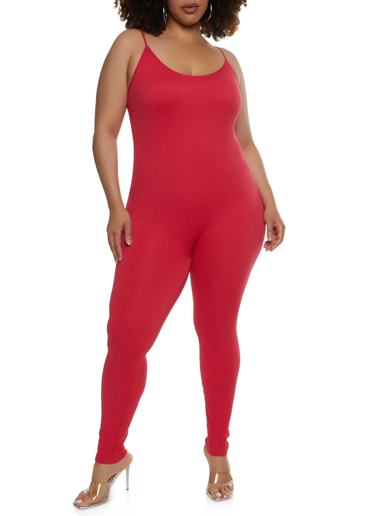 Plus Size Seamless Cami Catsuit sold by Rainbow