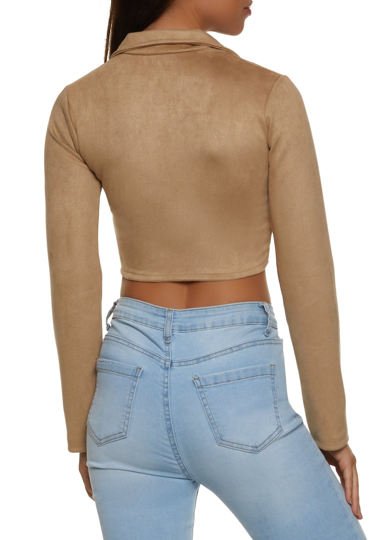 Collared Zip Front Crop Top sold by Rainbow product image thumbnail 2