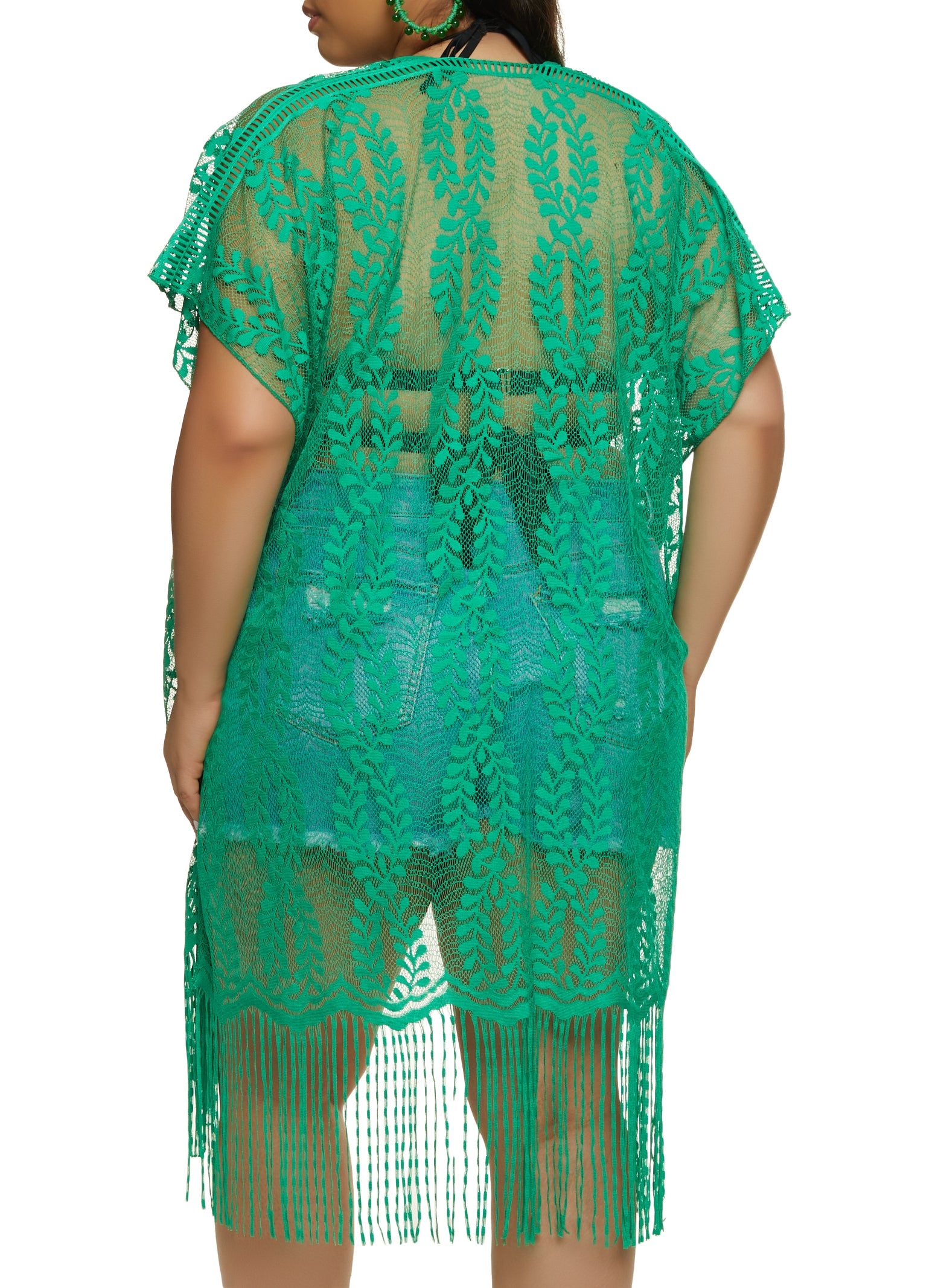 Lace Fringe Hem Kimono sold by Rainbow product image thumbnail 2