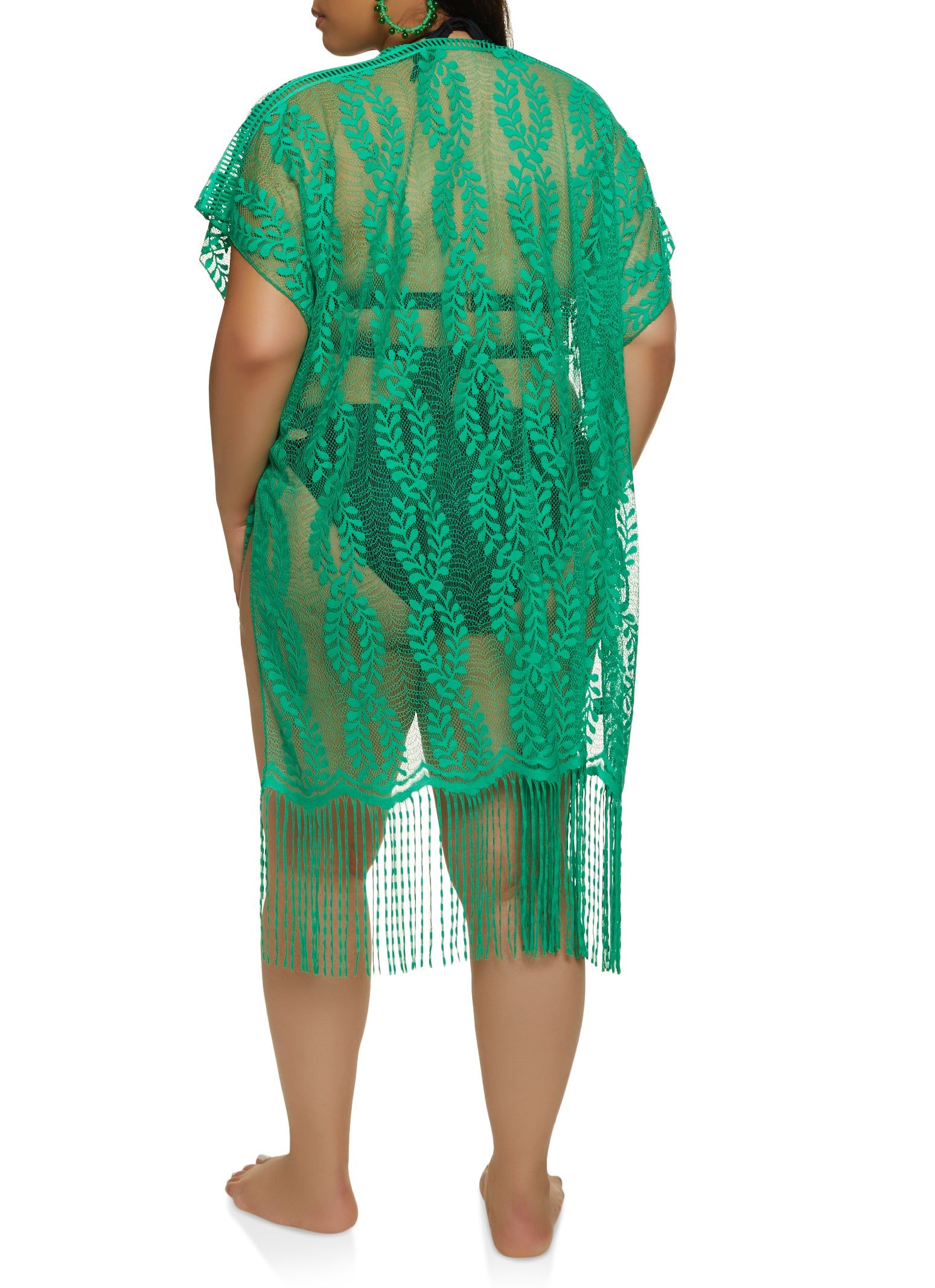 Lace Fringe Hem Kimono sold by Rainbow product image thumbnail 5