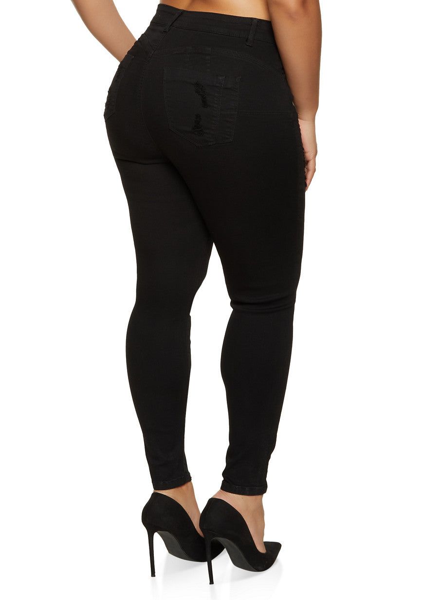 Plus Size WAX Distressed Skinny Jeans sold by Rainbow product image thumbnail 2