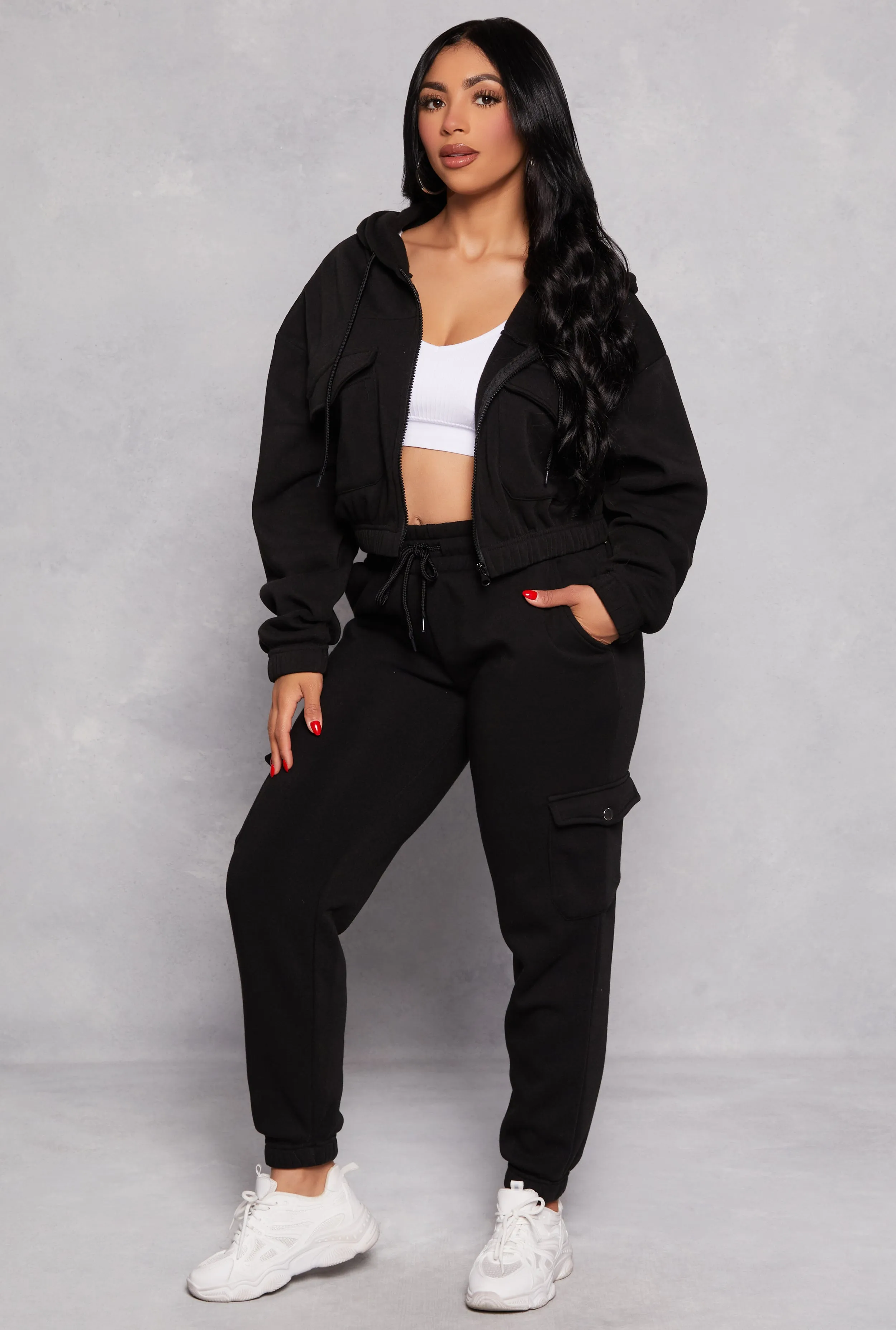 Fleece Cargo Pocket Sweatpants sold by Rainbow