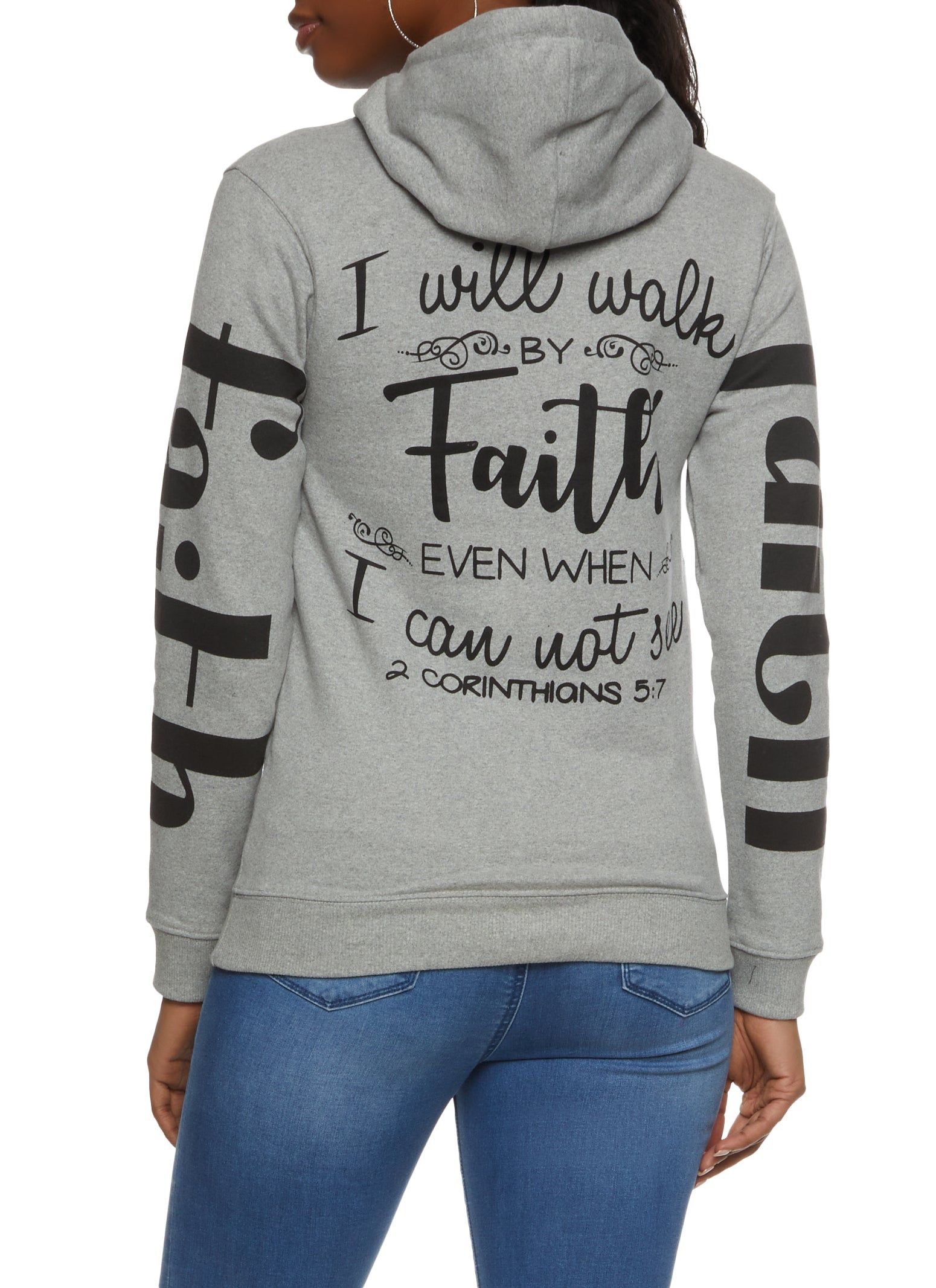 Walk By Faith Not By Sight Graphic Hoodie sold by Rainbow product image thumbnail 2