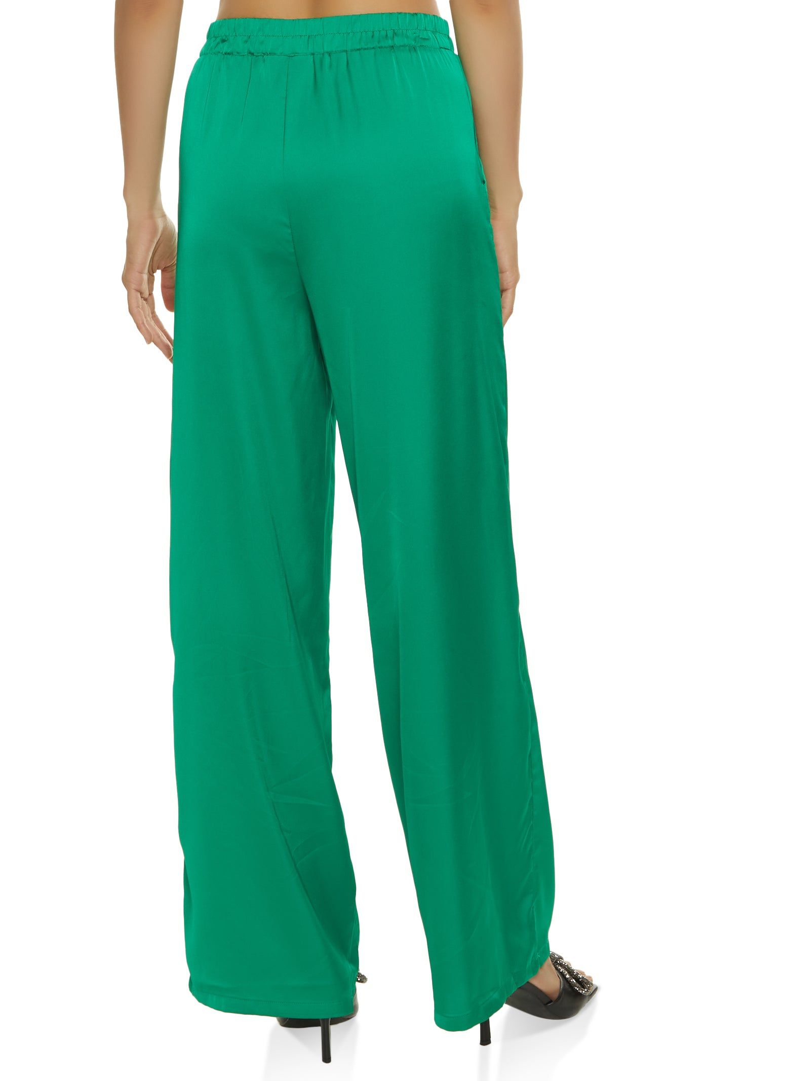 Satin High Waist Wide Leg Pants sold by Rainbow product image thumbnail 2