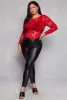 Plus Size Seamless Lace Long Sleeve Bodysuit sold by Rainbow