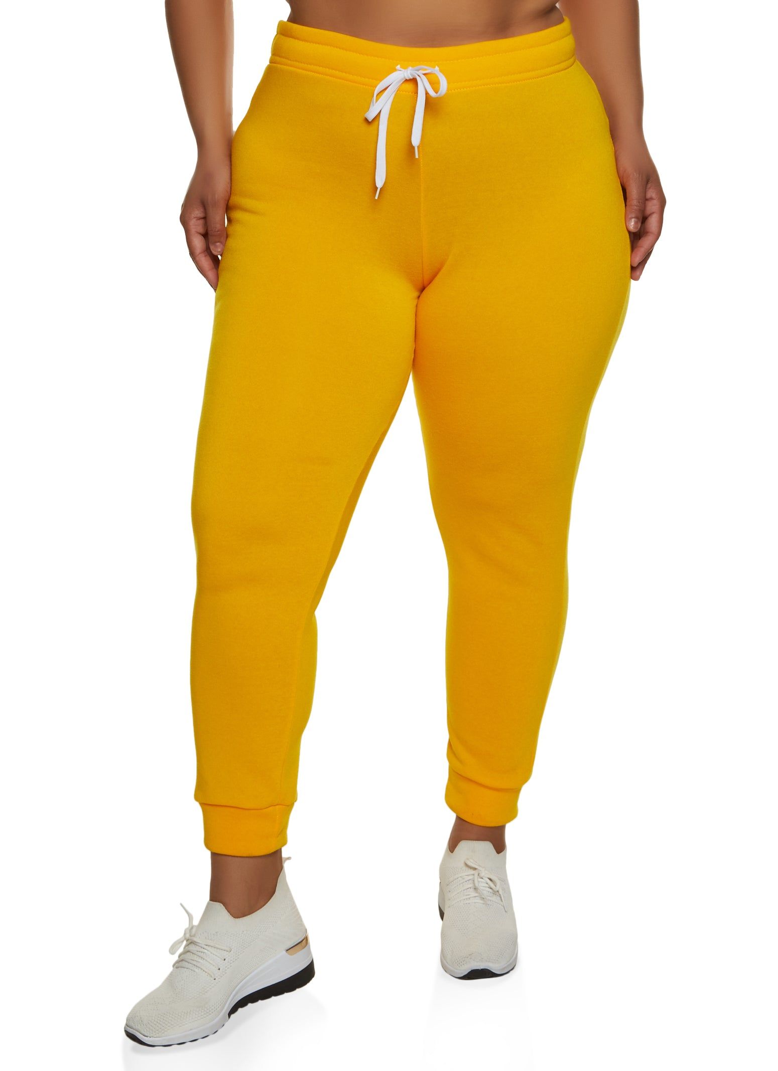 Plus Size Solid High Waisted Joggers sold by Rainbow
