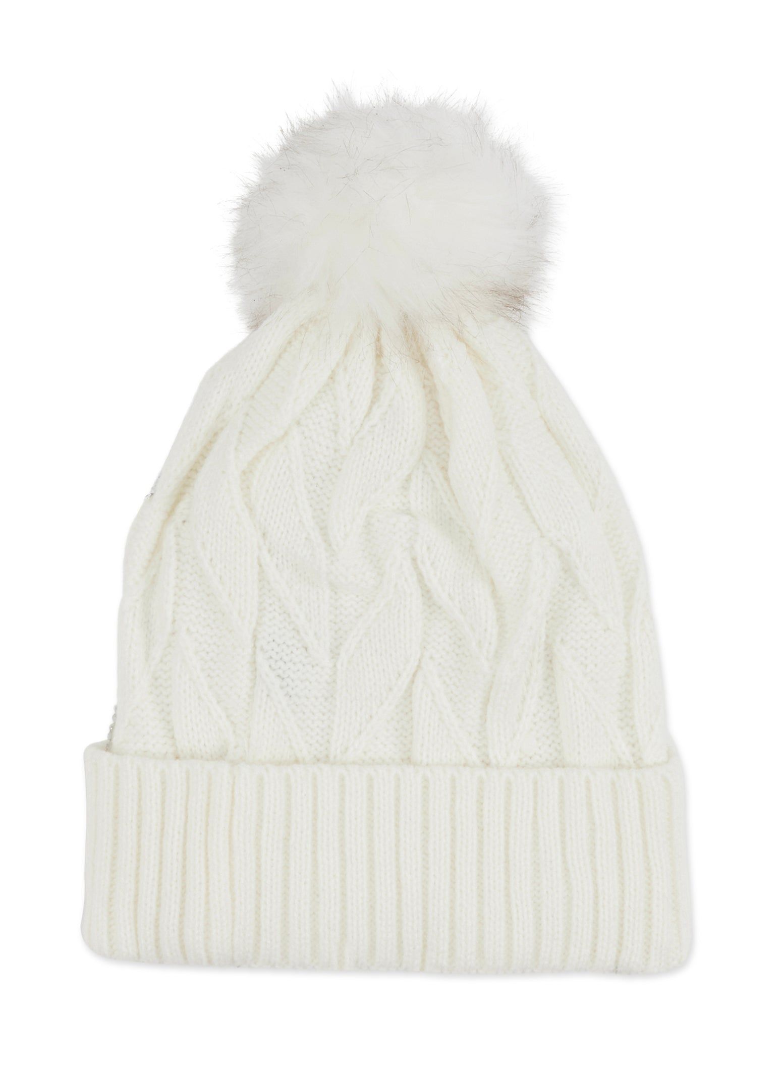 Textured Knit Sequin Pom Pom Beanie sold by Rainbow product image thumbnail 3