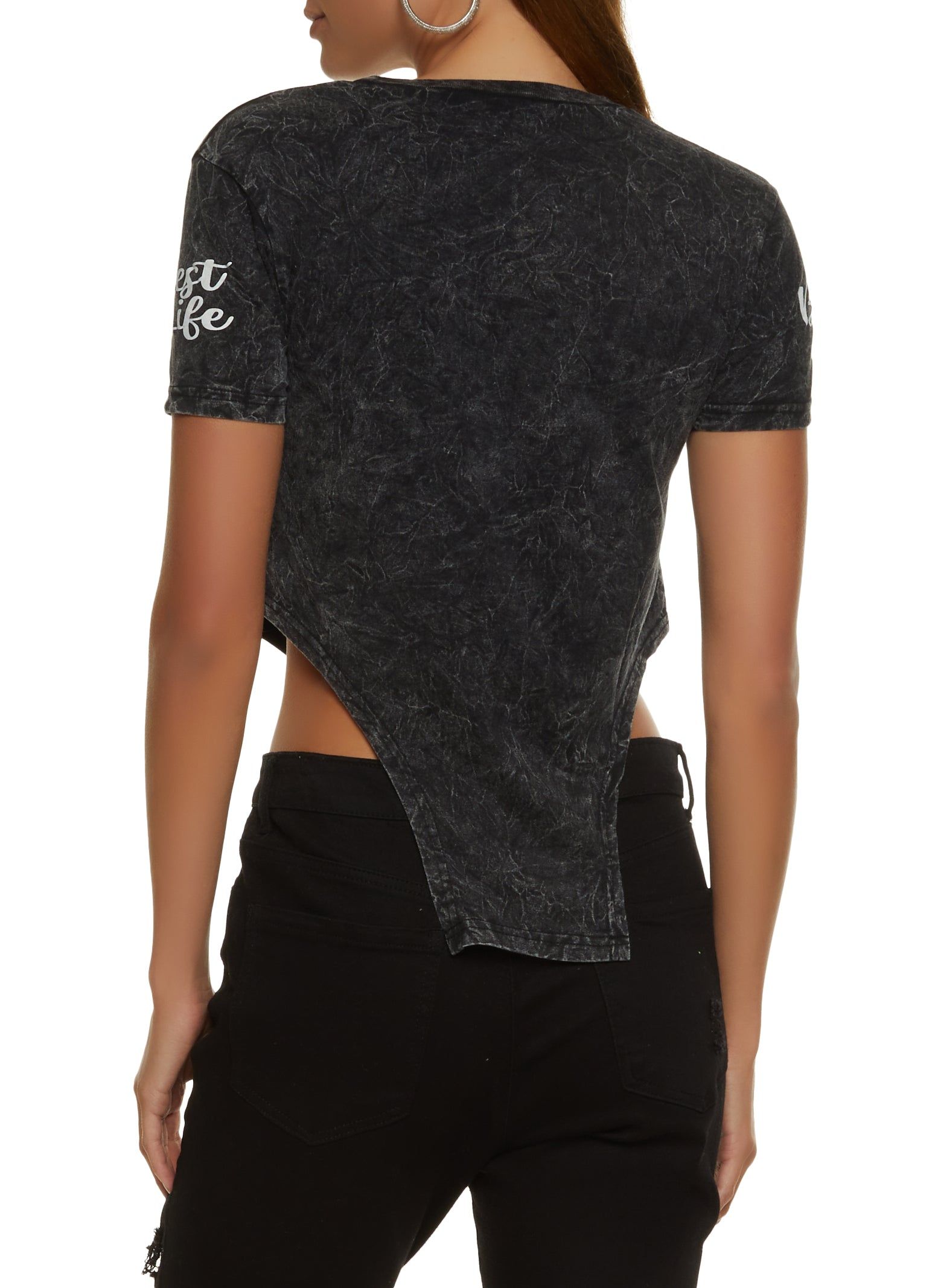 Living My Best Life Hanky Hem Graphic Tee sold by Rainbow product image thumbnail 2