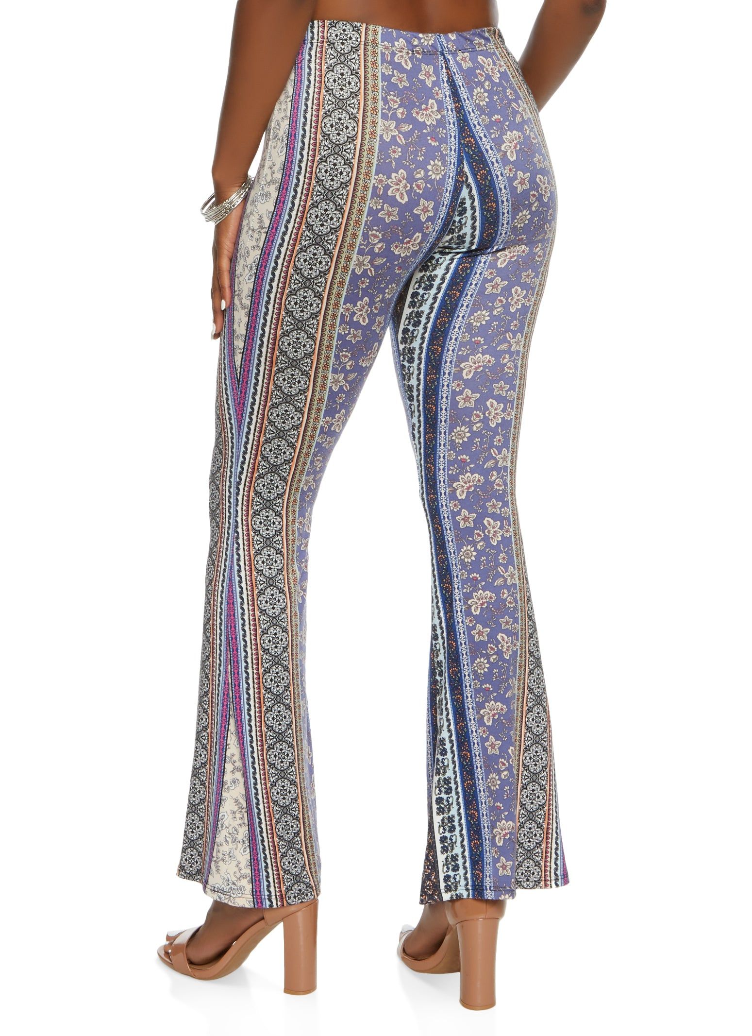 Border Print Boho Flare Pants sold by Rainbow product image thumbnail 2