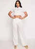 Floral Lace High Waisted Wide Leg Pants sold by Rainbow