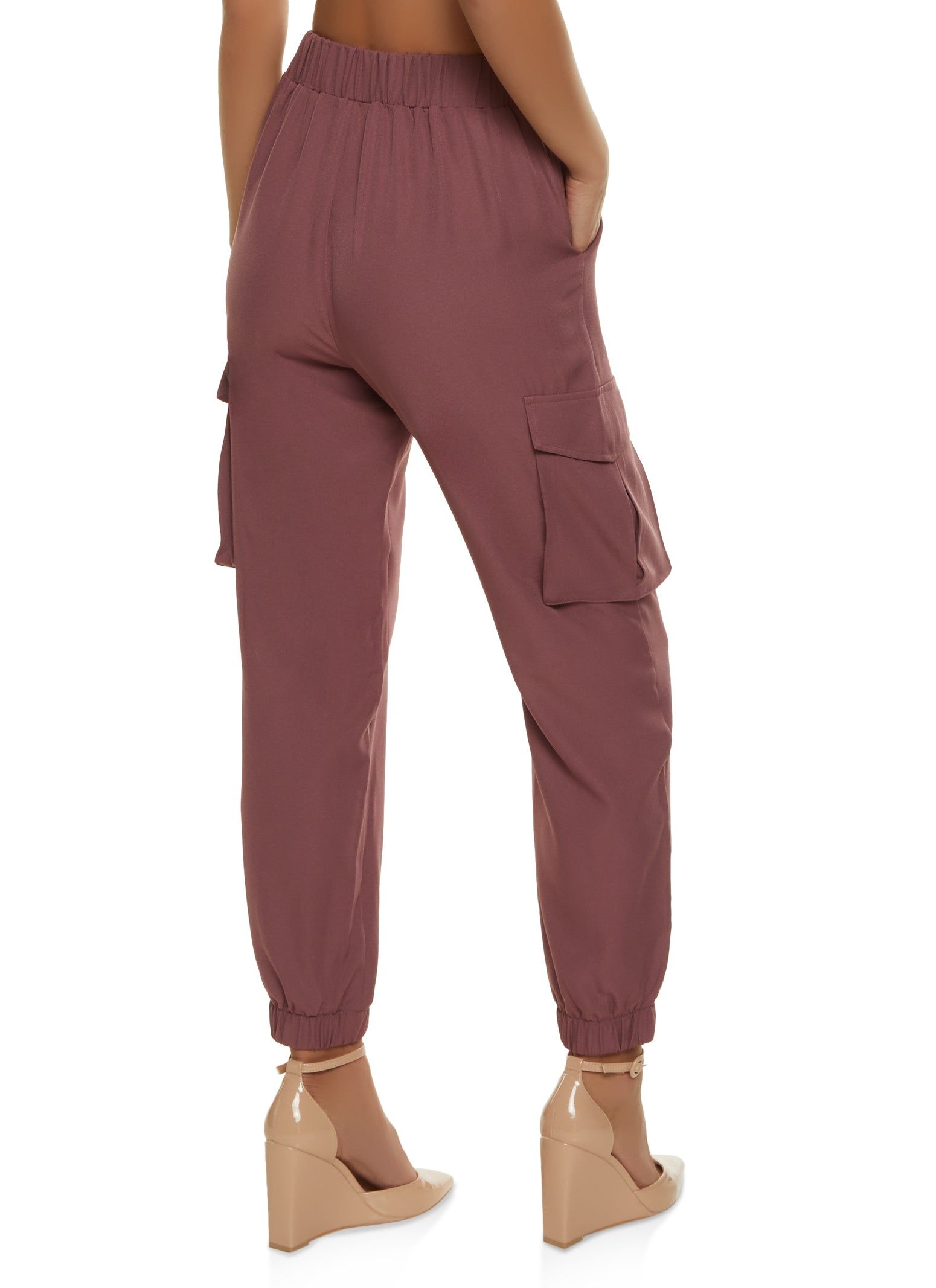 Crepe Knit Cargo Pocket Joggers sold by Rainbow product image thumbnail 2