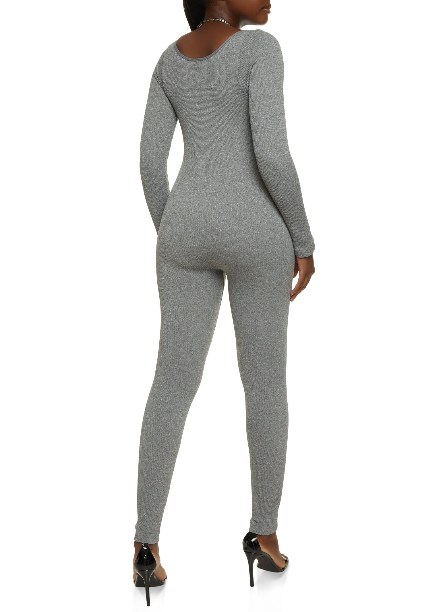 Solid Ribbed Seamless Jumpsuit sold by Rainbow product image thumbnail 2