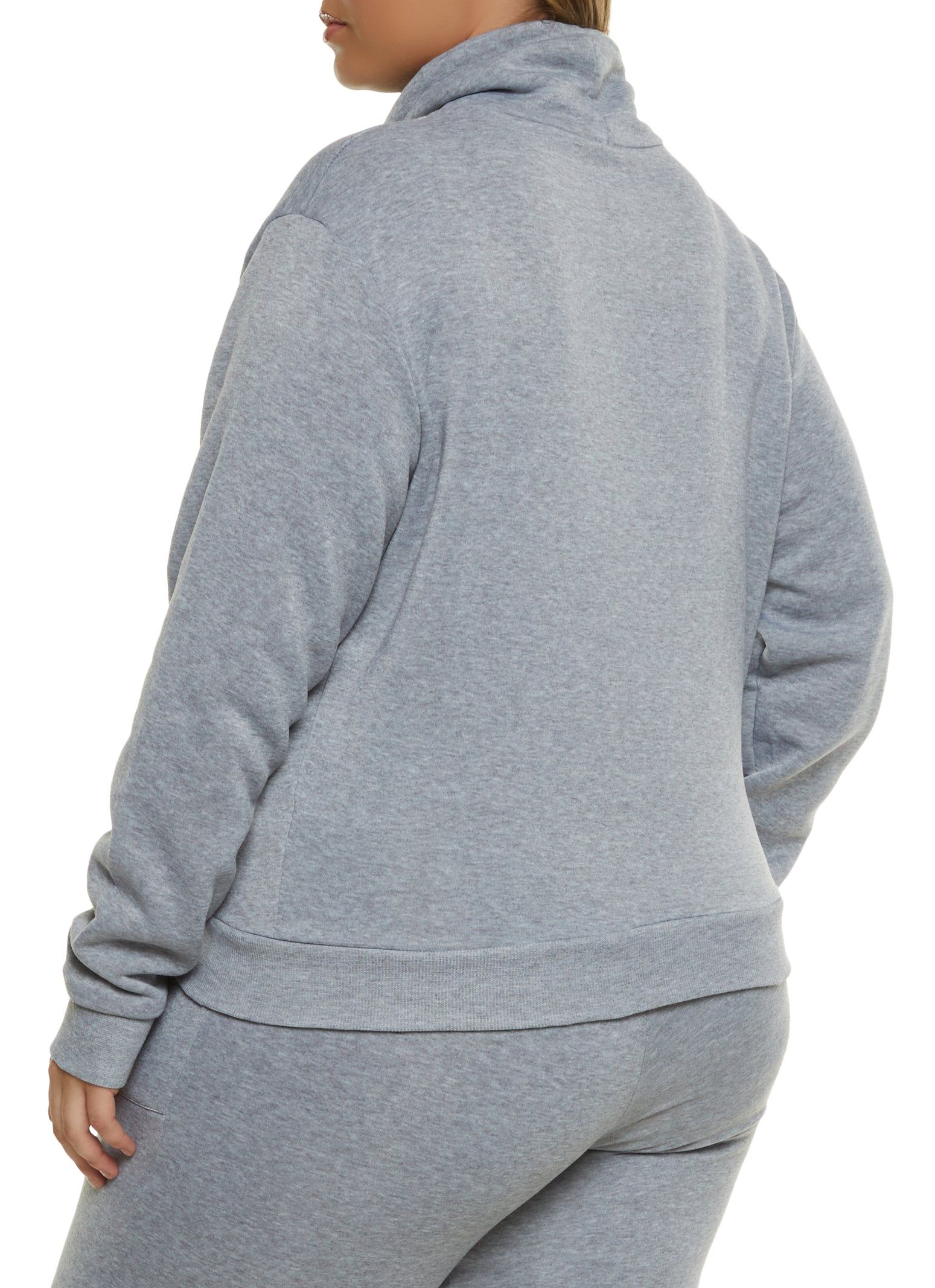 Plus Size Fleece Funnel Neck Sweatshirt sold by Rainbow product image thumbnail 3