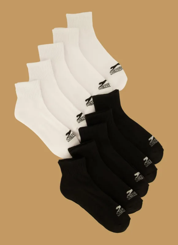 Mens Cushioned Quarter Socks 10 Pack sold by Rainbow