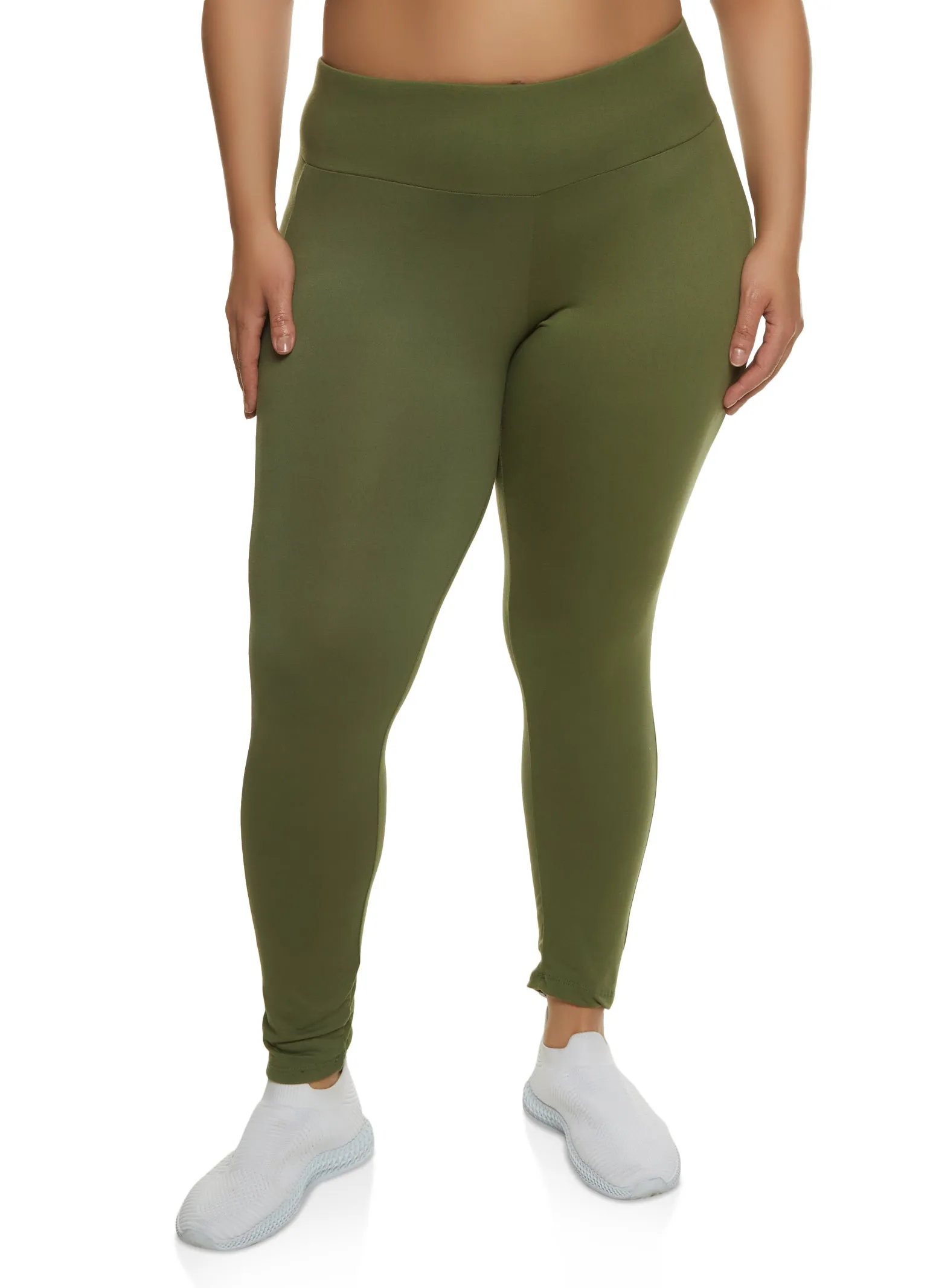 Plus Size High Waist Knit Leggings sold by Rainbow