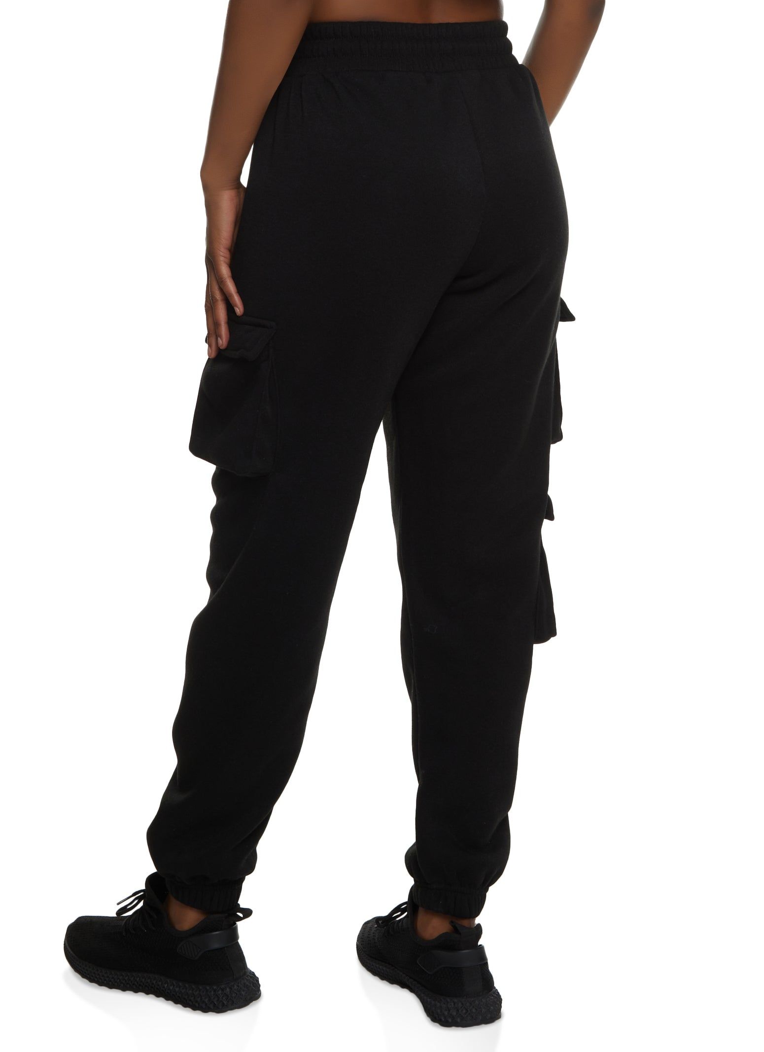 Fleece Drawstring Waist Cargo Pocket Joggers sold by Rainbow product image thumbnail 2