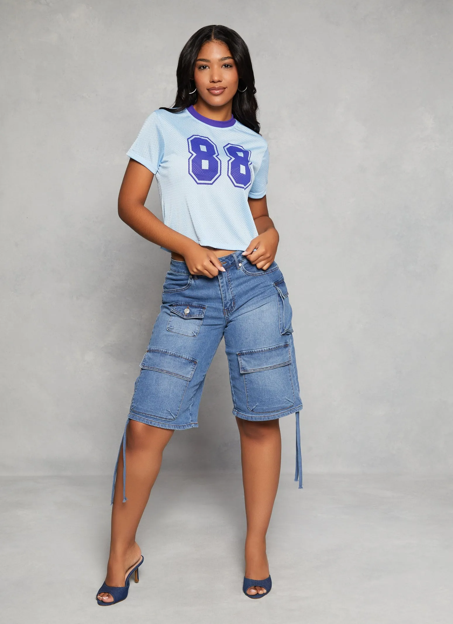 Graphic Cropped Football Jersey sold by Rainbow product image thumbnail 2