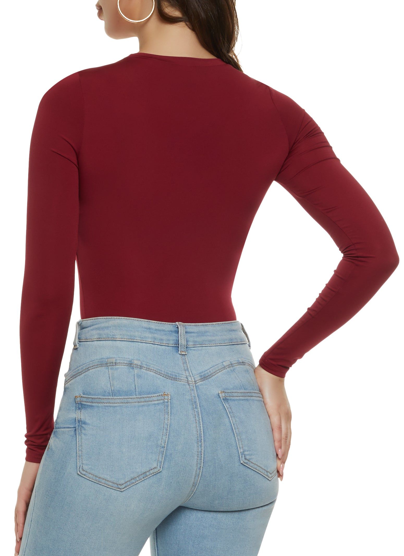 Basic Solid Crew Neck Bodysuit sold by Rainbow product image thumbnail 3