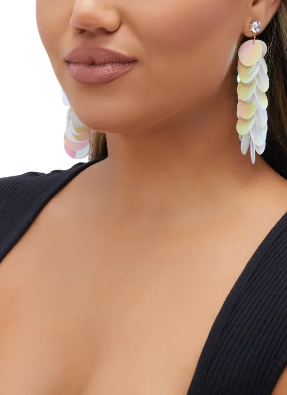 Sequin Drop Earrings sold by Rainbow