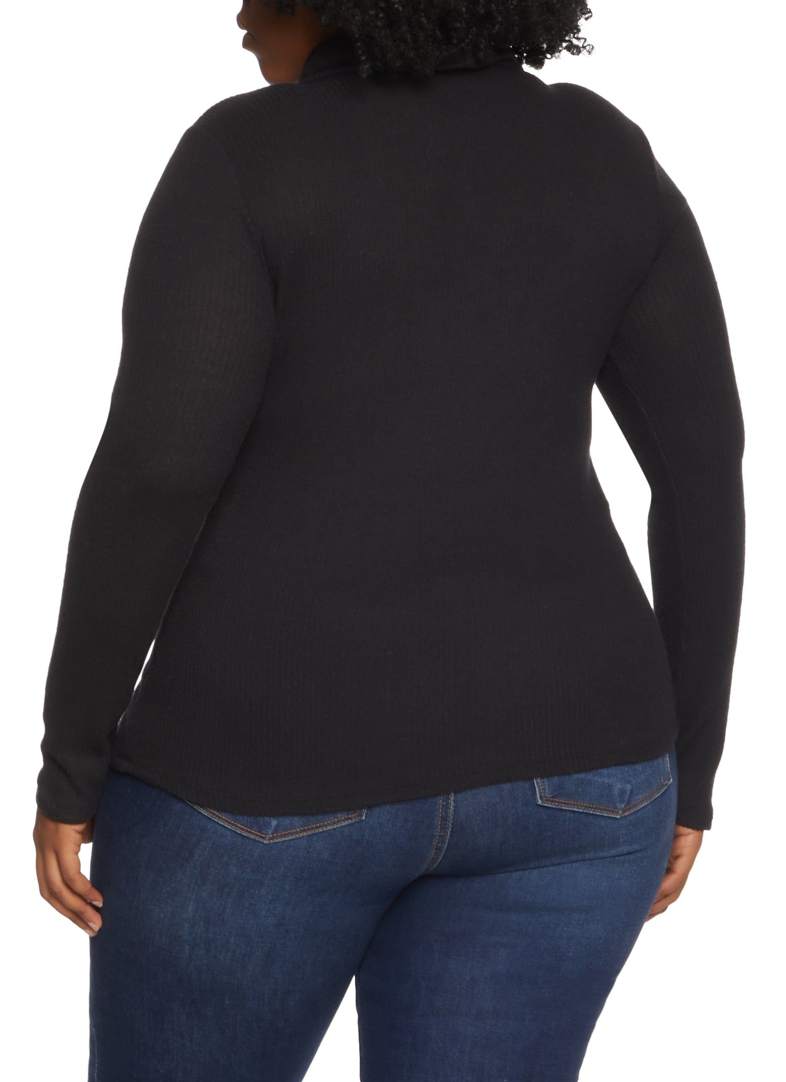 Plus Size Brushed Rib Knit Turtleneck Top sold by Rainbow product image thumbnail 2