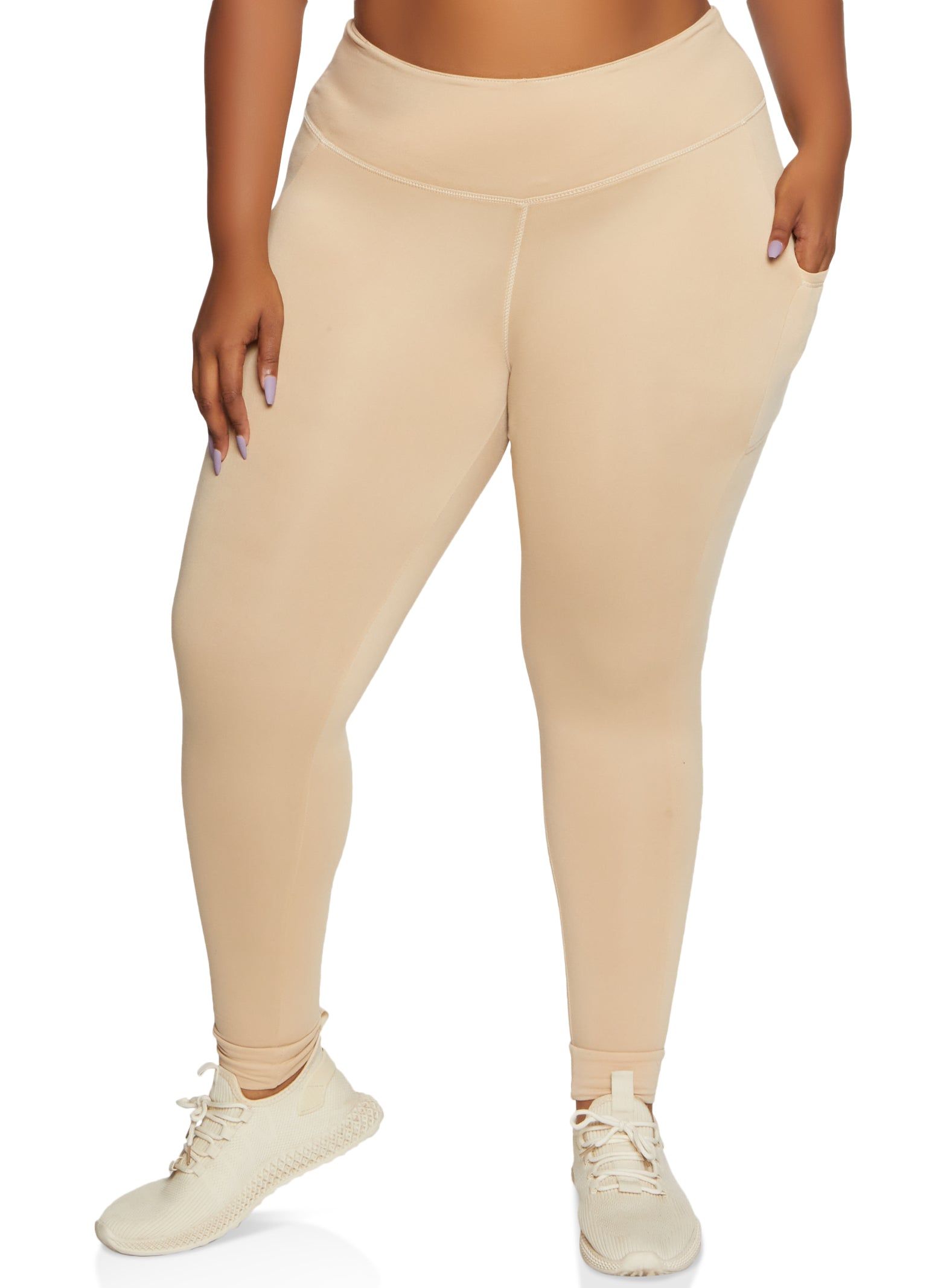 Plus Size Phone Pocket Leggings sold by Rainbow