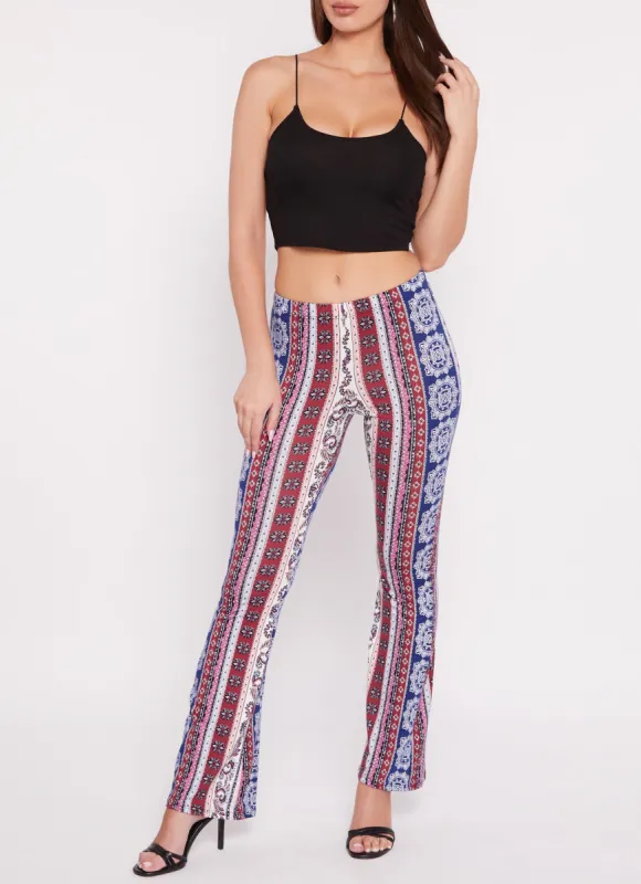 Floral Border Print Boho Pants sold by Rainbow