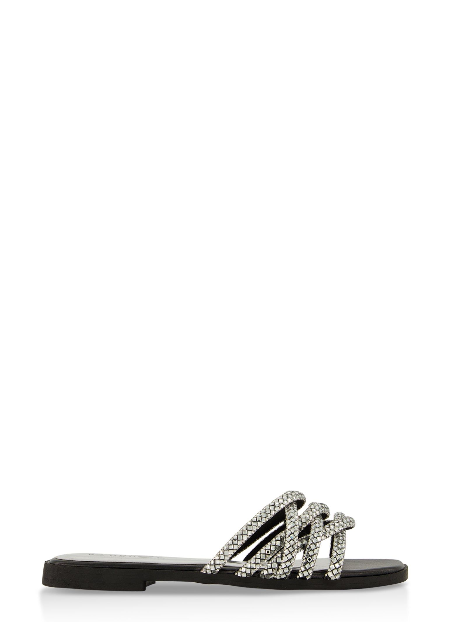 Woven Rhinestone Strappy Slide Sandals sold by Rainbow product image thumbnail 2