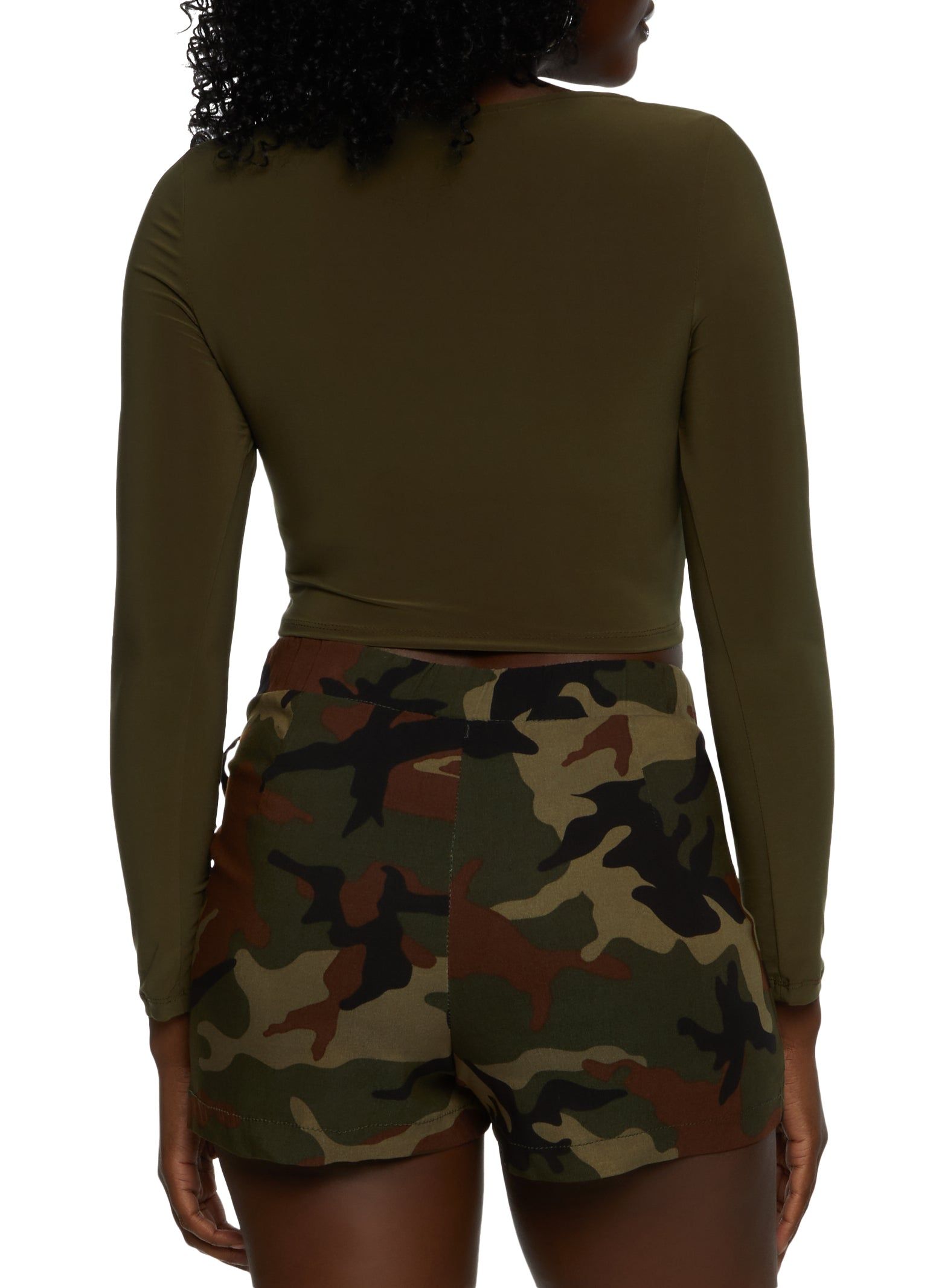 Ruched Keyhole Detail Crop Top sold by Rainbow product image thumbnail 2