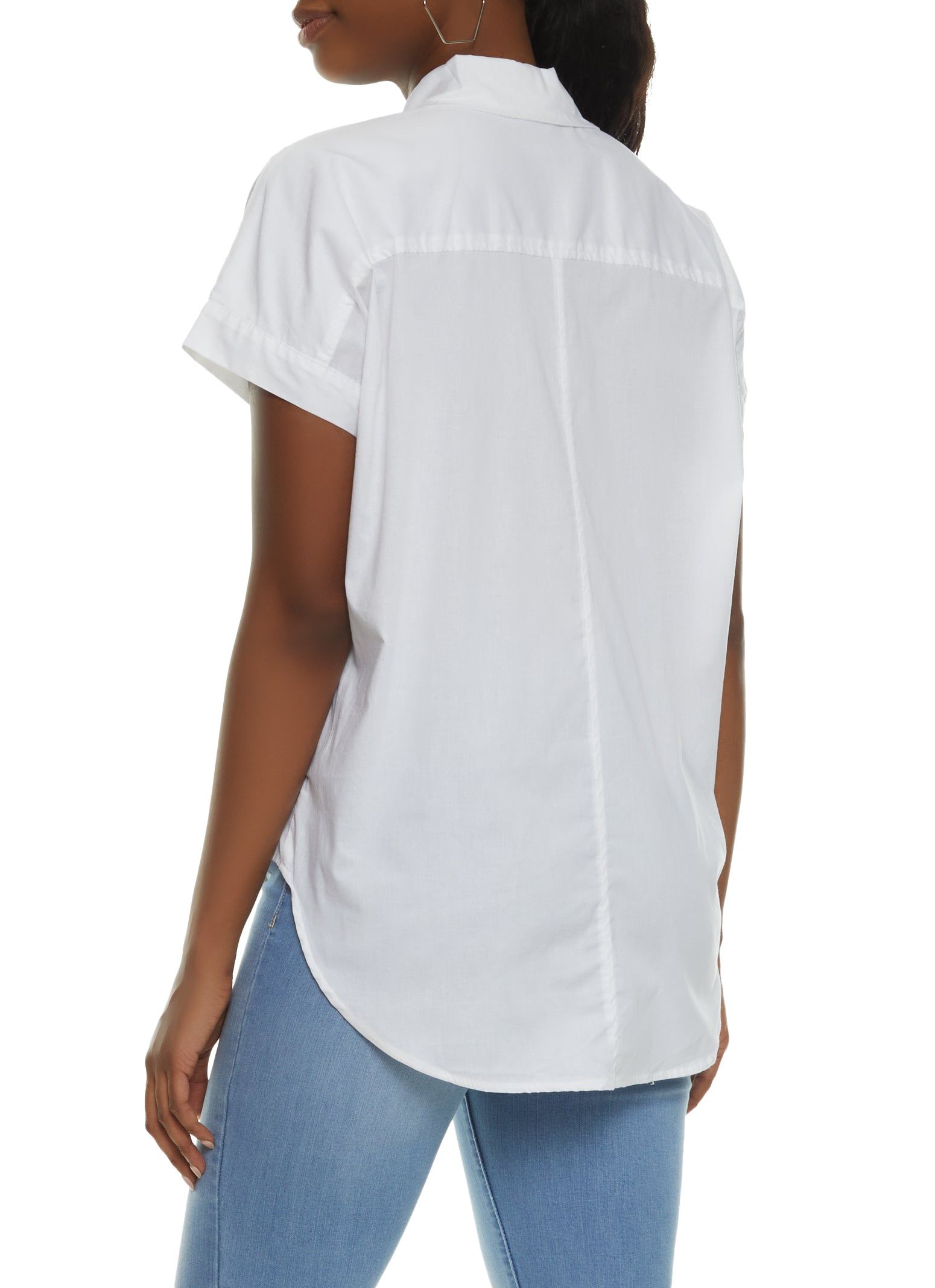 Button Up High Low Shirt sold by Rainbow product image thumbnail 2