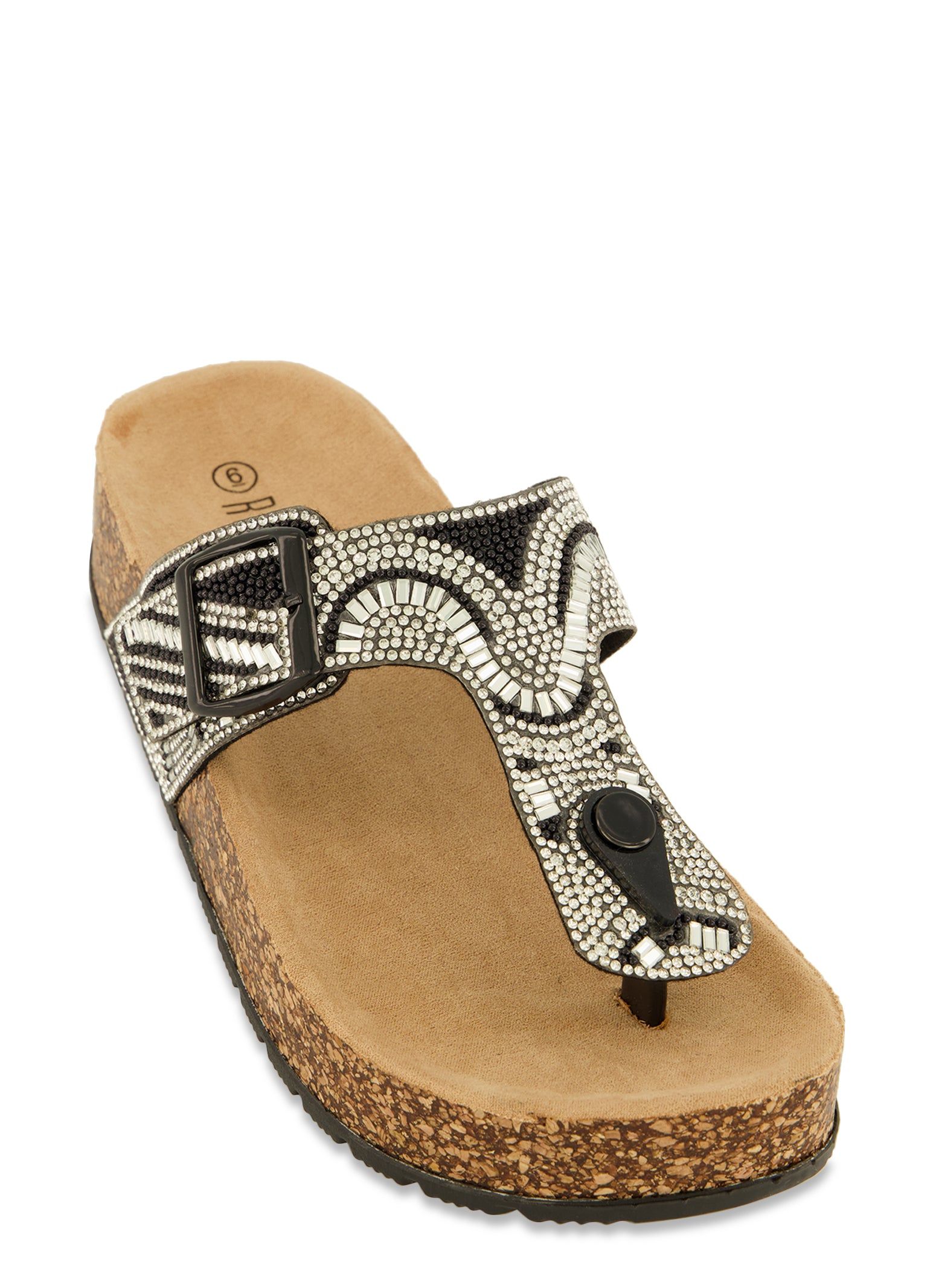 Embellished Footbed Thong Sandals sold by Rainbow