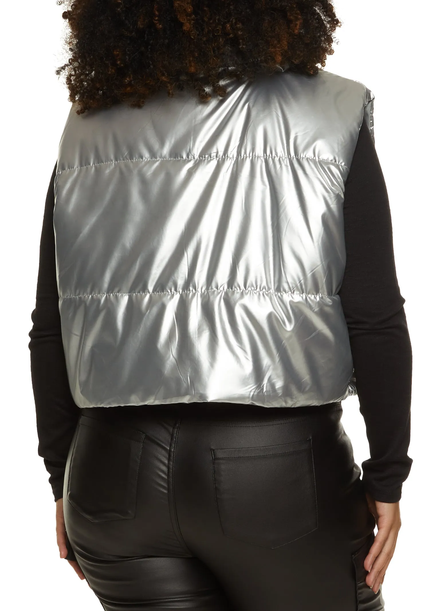 Plus Size Zip Front Puffer Vest sold by Rainbow product image thumbnail 2
