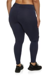 Plus Size High Waist Wide Waistband Leggings sold by Rainbow