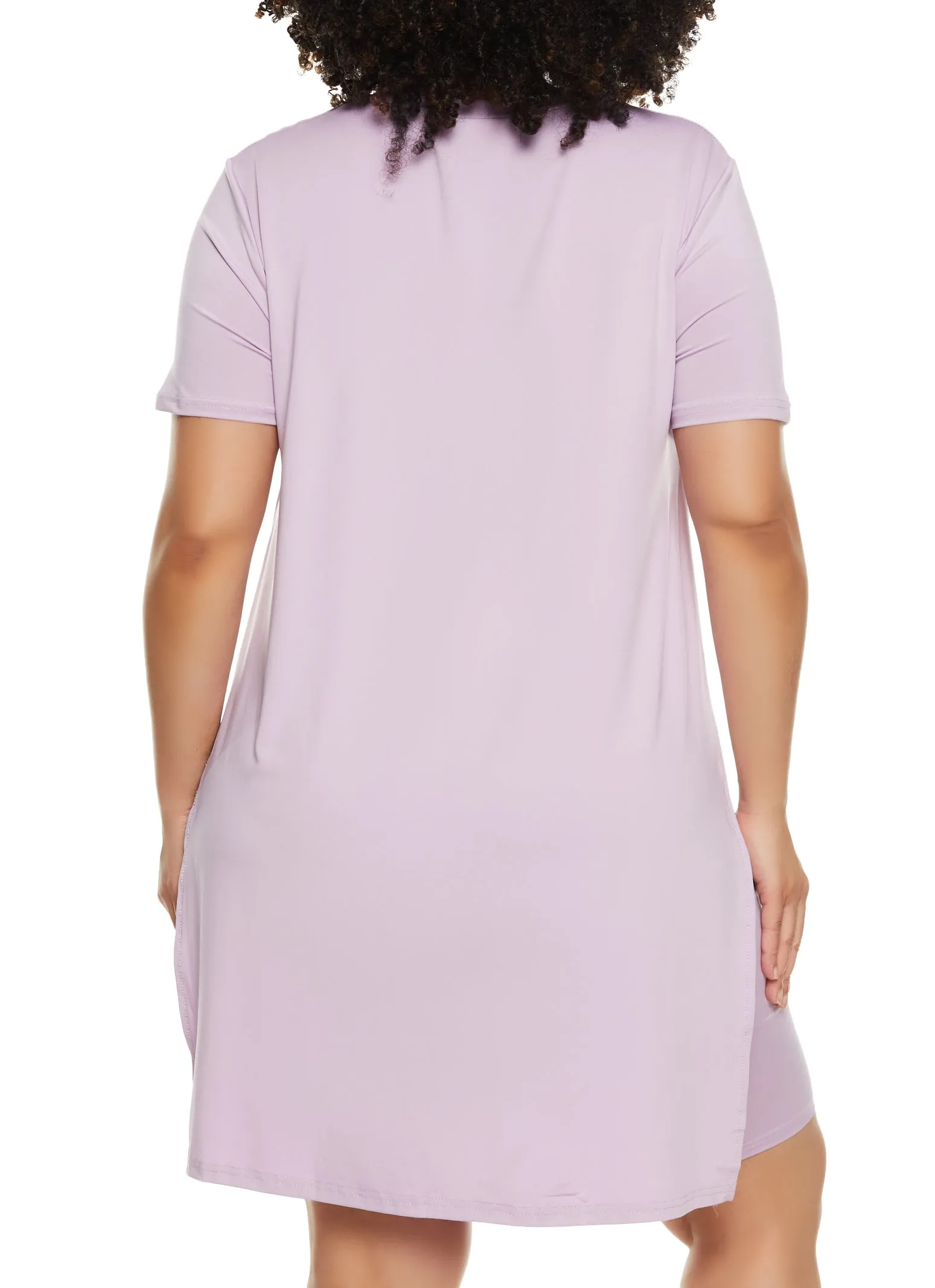 Plus Size Daisy High Slit Tunic Tee sold by Rainbow product image thumbnail 3