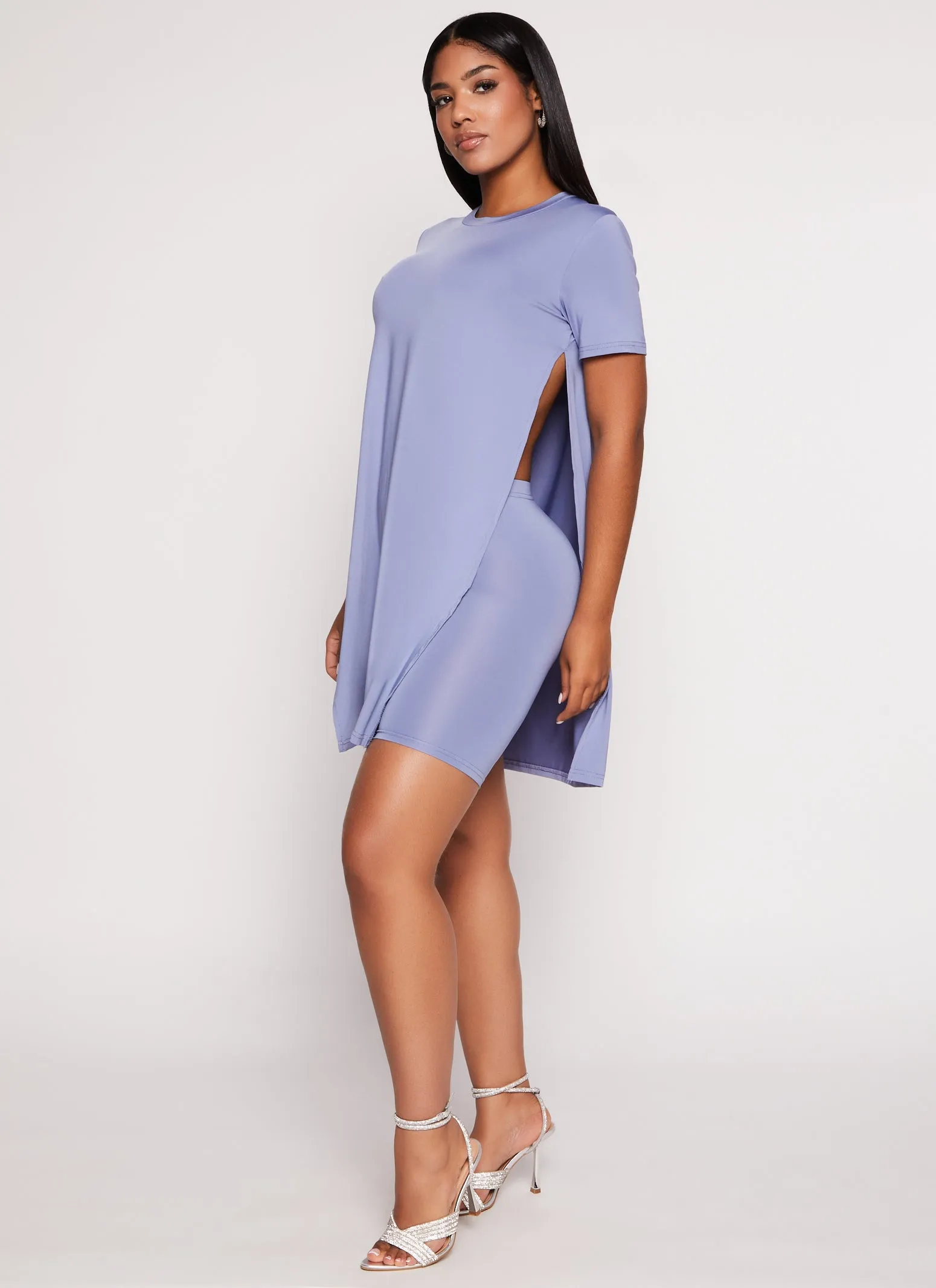 Daisy Crew Neck Side Slit Tunic Tee sold by Rainbow product image thumbnail 2