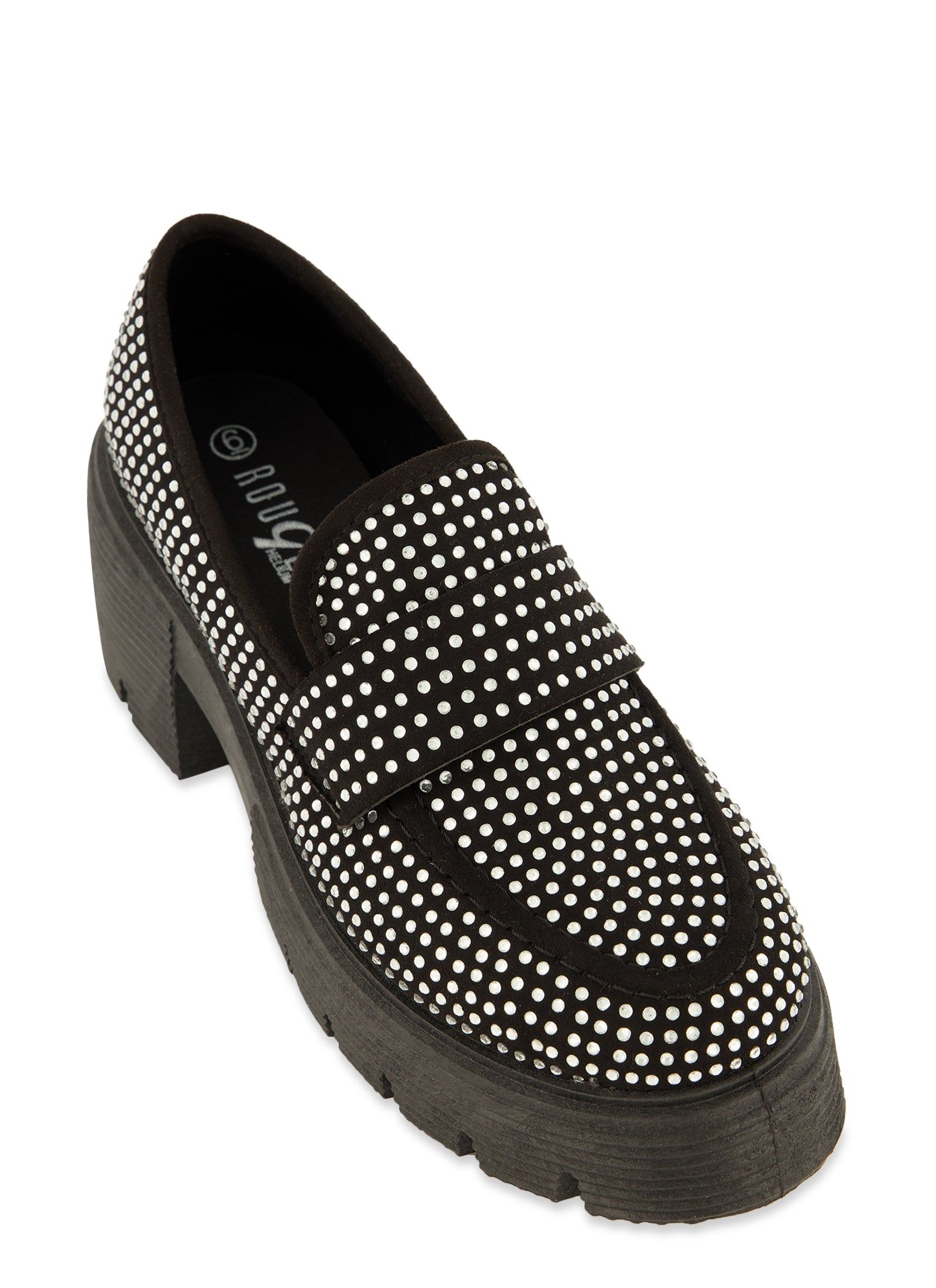 Rhinestone Studded Platform Loafers sold by Rainbow